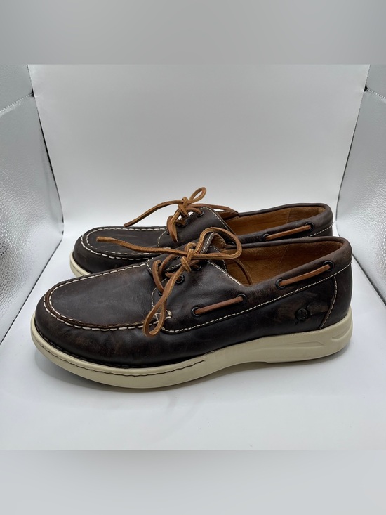 Born Mariner 3-Eye Boat Shoe leather loafer comfort size 9M men’s brown slip on main image 6